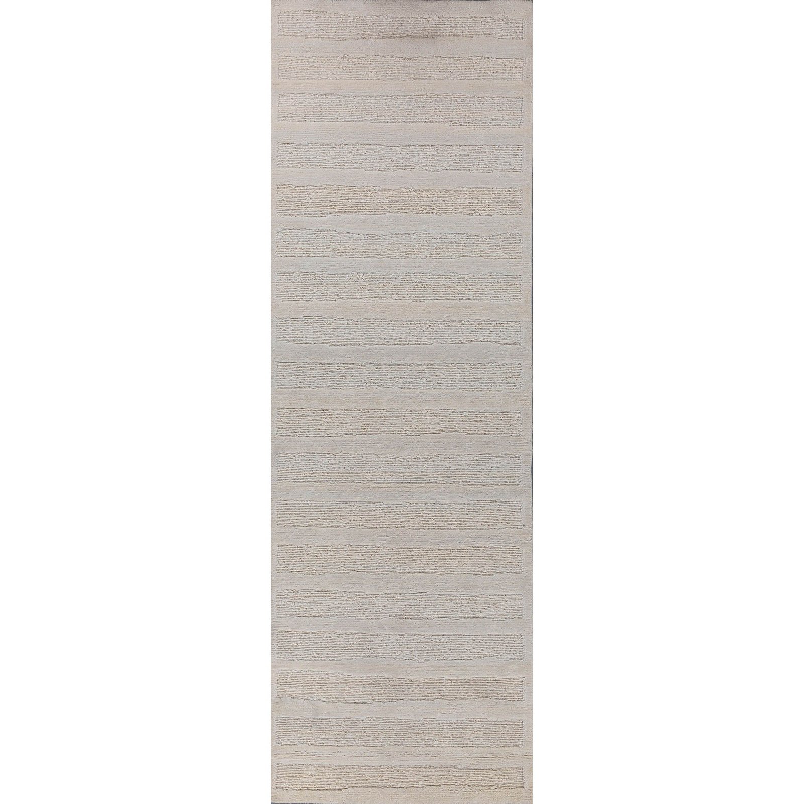 Zuri Ivory  Marino Wool Rugs LM-1502 Solid Abstract Pattern Rectangular Hallway Tabriz Style for Home Living Room